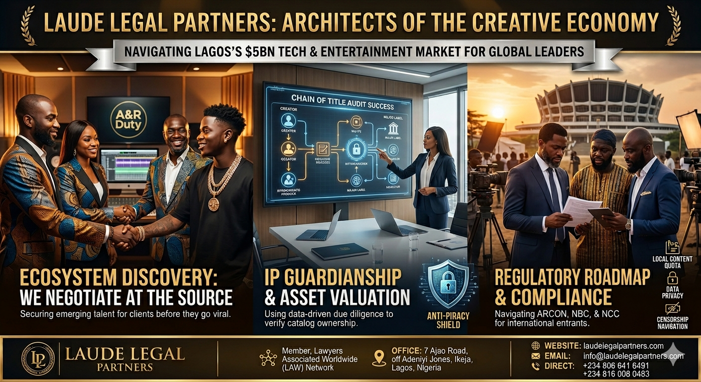 Navigating the Lagos Entertainment & Tech Boom: Why Laude Legal Partners Is the Gateway for International Investors